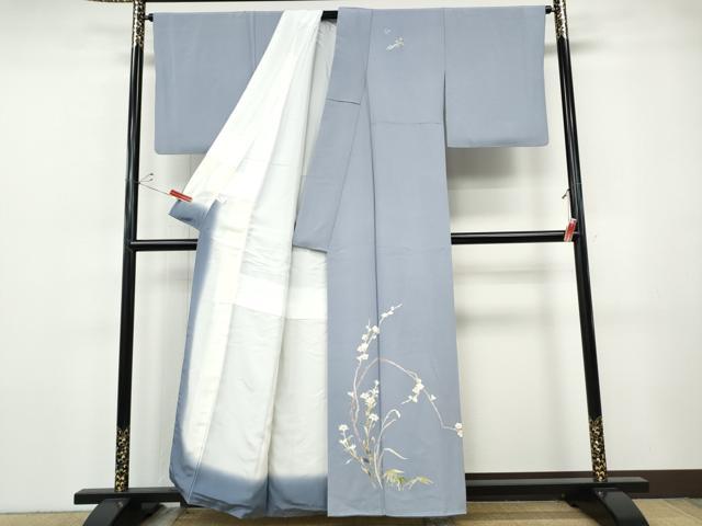 平和屋着物●京加賀友禅 百貫達雄 訪問着 枝花文 正絹 逸品 CABH9748ut