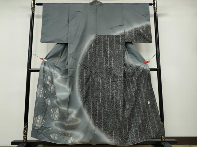 平和屋着物●訪問着 本場染大島紬 作家物 エ霞舞桜文 正絹 逸品 CABH9753ut