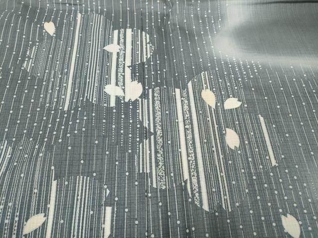 平和屋着物●訪問着 本場染大島紬 作家物 エ霞舞桜文 正絹 逸品 CABH9753ut