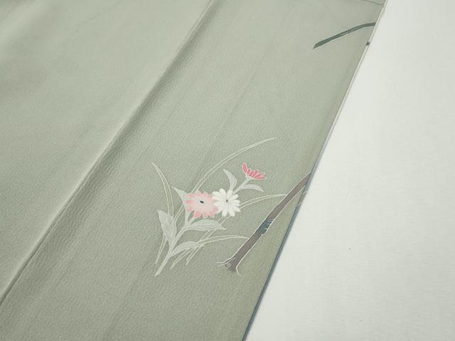 平和屋着物●訪問着 友禅 作家物 枝花文 暈し染め 正絹 逸品 CABH9758ut