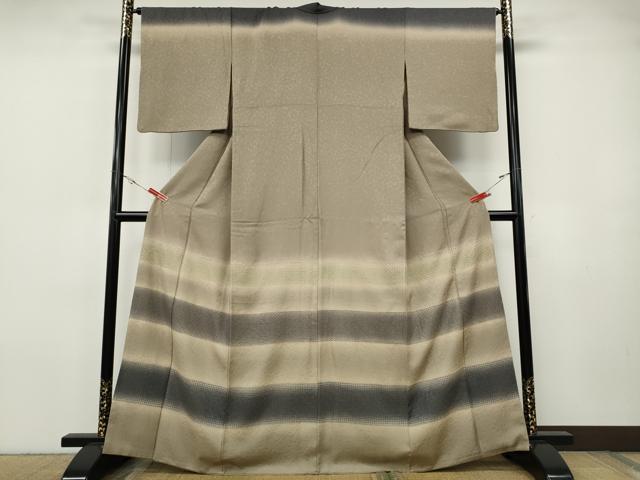 平和屋着物●中国三大刺繍 スワトウ刺繍 訪問着 横段文 暈し染め 正絹 逸品 CABH9761ut