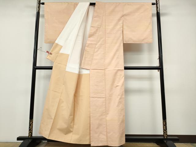 平和屋着物●紅花紬 米沢 霞文 正絹 逸品 CABH9763ut