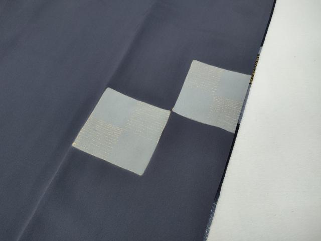 平和屋着物●訪問着 刺繍 雪うさぎ でんでん太鼓 鈴 色紙花文 暈し染め 金彩 鬼しぼ縮緬 正絹 逸品 CABH9766ut