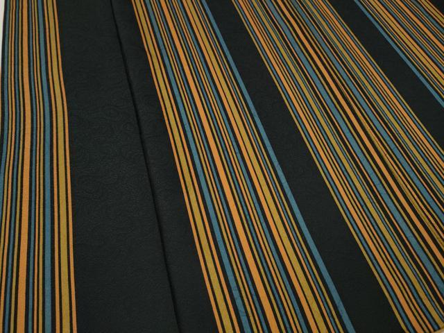 平和屋着物●上質な小紋 縞 正絹 逸品 CABH9783ut