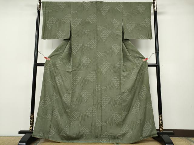 平和屋着物●江戸小紋 切嵌小花柄 正絹 逸品 CABH9788ut
