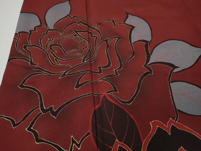 平和屋着物●豪華振袖 薔薇 金彩 正絹 逸品 CABH9796ut