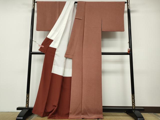 平和屋着物●江戸小紋 鮫小紋柄 鬼しぼ縮緬 正絹 逸品 CABH9803ut