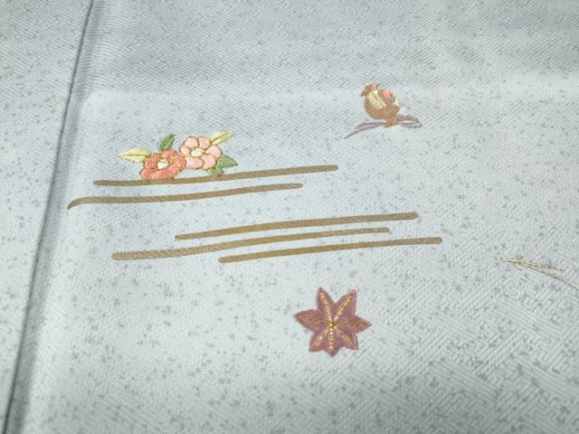 平和屋着物●訪問着 刺繍 打ち出の小槌 舞花文 金彩 正絹 逸品 CABH9810ut