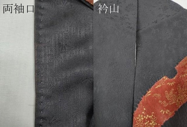 平和屋着物●訪問着 駒刺繍 絞り 地紙花文 金彩 正絹 逸品 CABH9815ut