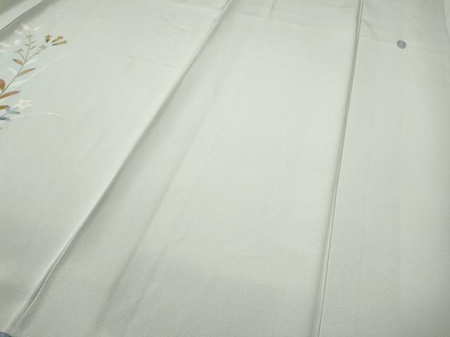 平和屋着物●本加賀友禅作家 金丸充夫 訪問着 草花文 暈し染め 正絹 逸品 CABH9816ut