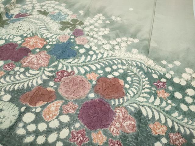 平和屋着物●訪問着 辻が花 暈し染め 正絹 逸品 CABH9823ut