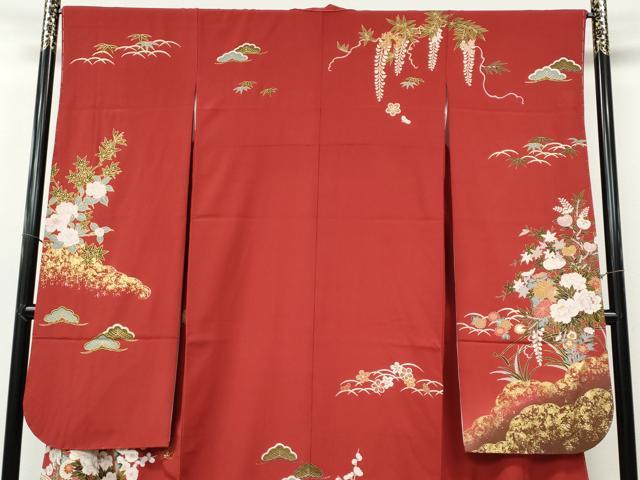 平和屋着物●豪華振袖 花車文 金彩 正絹 逸品 CABH9845ut