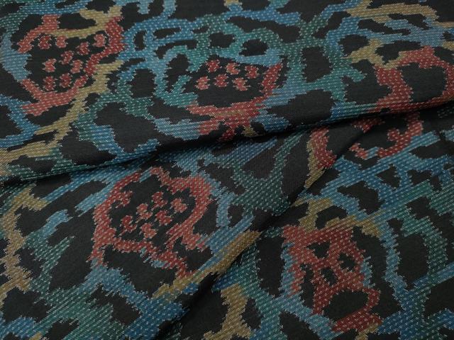 平和屋着物●本場大島紬 舞花文 正絹 逸品 CABH9855ut
