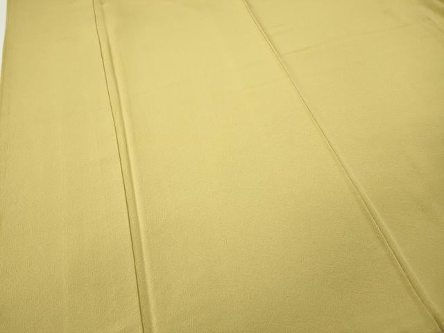 平和屋着物●上質な色無地 淡黄色 ロング丈 正絹 逸品 CABH9864ut