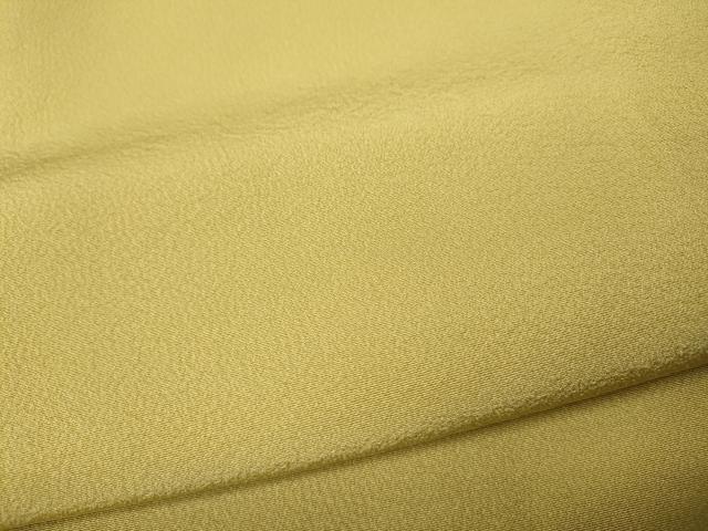 平和屋着物●上質な色無地 淡黄色 ロング丈 正絹 逸品 CABH9864ut