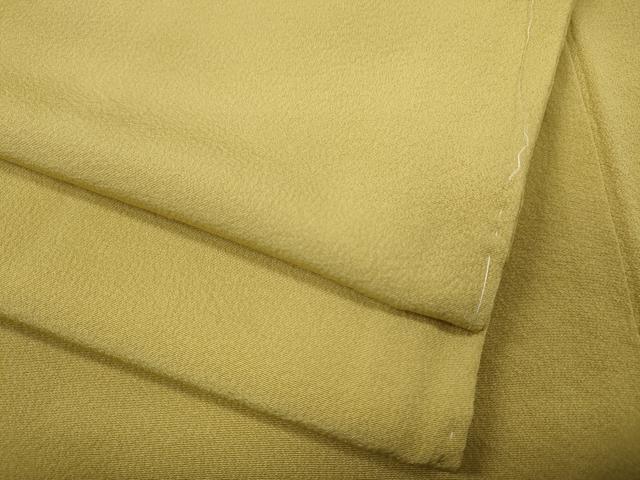 平和屋着物●上質な色無地 淡黄色 ロング丈 正絹 逸品 CABH9864ut
