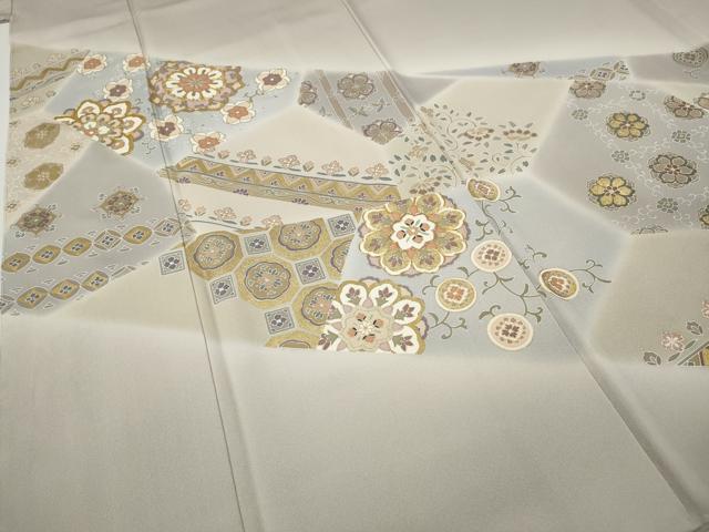 平和屋着物●豪華色留袖 駒刺繍 切嵌正倉院花文 金彩 正絹 逸品 CABH9873ut