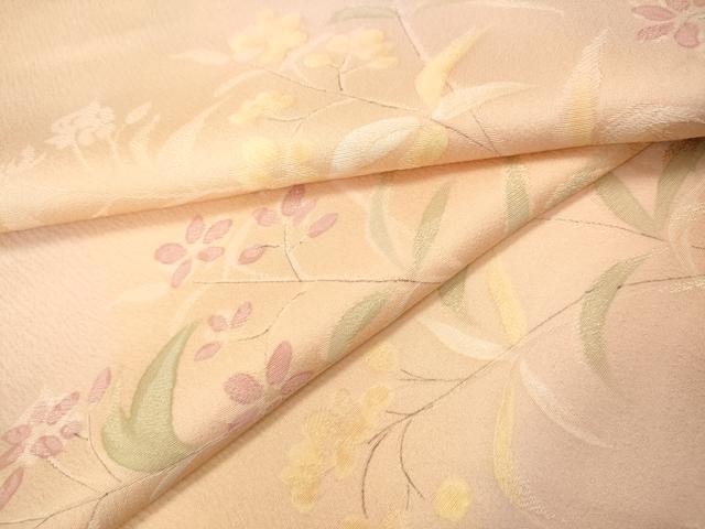 平和屋着物●上質な小紋 地紋起こし 枝花文 暈し染め 正絹 逸品 CABH9879ut