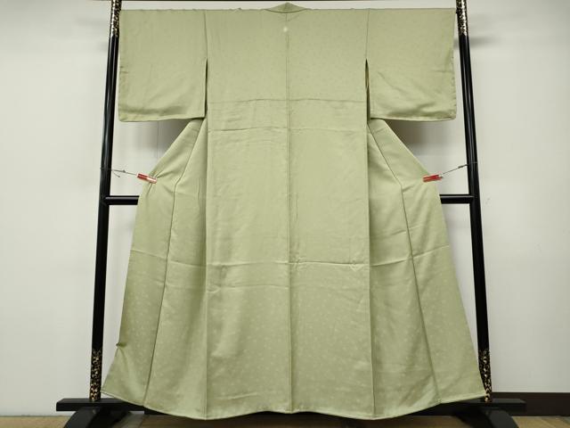 平和屋着物●上質な色無地 菊唐草地紋 蒸栗色 正絹 逸品 CABH9882ut