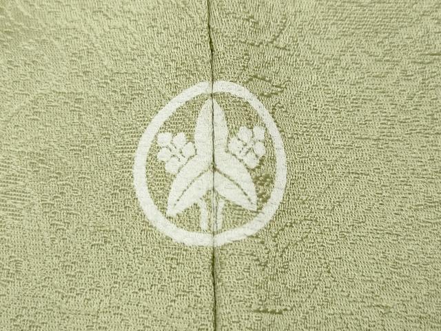 平和屋着物●上質な色無地 菊唐草地紋 蒸栗色 正絹 逸品 CABH9882ut