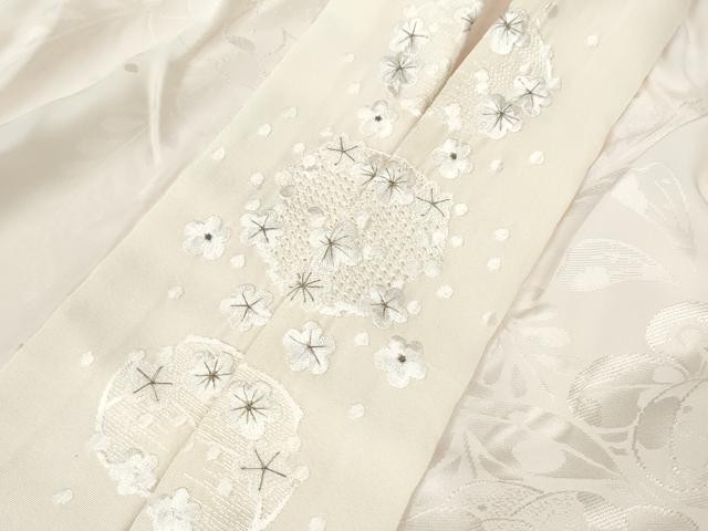 平和屋着物●振袖用長襦袢 無双仕立て 辻が花地紋 半衿刺繍 正絹 逸品 CABH9891ut