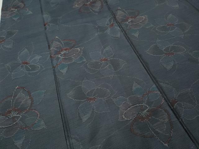 平和屋着物●本場大島紬 舞花文 正絹 逸品 CABH9893ut