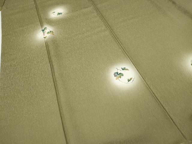 平和屋着物●訪問着 葡萄蔦の葉文 蛍暈し 正絹 逸品 CABH9897ut