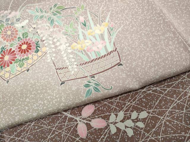 平和屋着物●訪問着 友禅 作家物 花籠文 暈し染め 正絹 逸品 CABH9900ut
