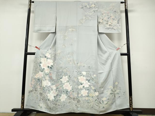 平和屋着物●訪問着 手描き 草花尽くし 正絹 逸品 CABH9909ut