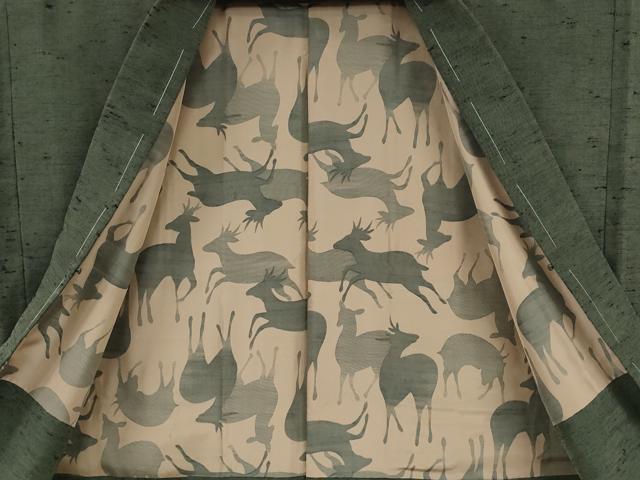 平和屋着物●男性 紬 アンサンブル 霞文 正絹 逸品 CABH9911ut