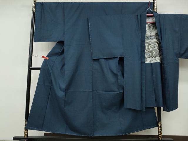 平和屋着物○男性 紬 アンサンブル 120亀甲 総詰め 正絹 逸品 CABH9915ut