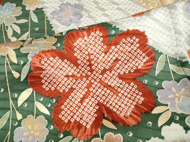 平和屋着物●豪華振袖 駒刺繍 舞花文 金彩 正絹 逸品 CABH9918ut