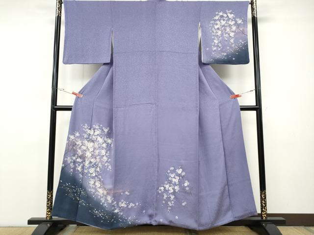 平和屋着物●訪問着 流水枝花文 暈し染め 金彩 正絹 逸品 CABH9924ut