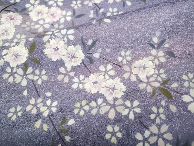 平和屋着物●訪問着 流水枝花文 暈し染め 金彩 正絹 逸品 CABH9924ut