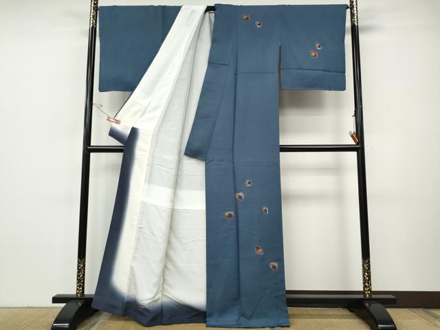 平和屋着物●訪問着 総刺繍 貝合せ花文 金糸 正絹 逸品 CABH9933ut