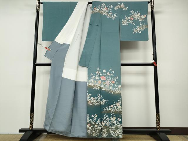 平和屋着物●訪問着 草花文 暈し染め 金彩 正絹 逸品 CABH9935ut