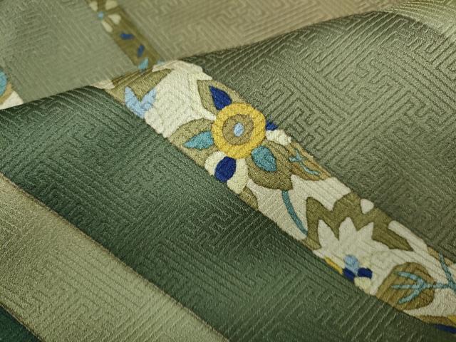 平和屋着物●染色作家 斉藤三才 訪問着 吉祥花文 暈し染め 正絹 逸品 CABH9949ut