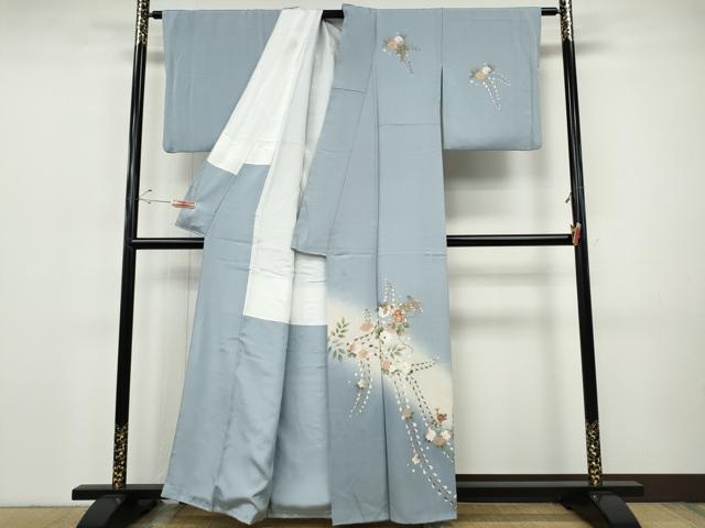平和屋着物●中国三大刺繍 スワトウ刺繍 訪問着 螺鈿 雪輪花文 暈し染め 金彩 正絹 逸品 CABH9951ut