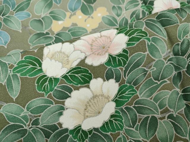 平和屋着物●訪問着 草花文 金彩 正絹 逸品 未使用 CABH9959ut