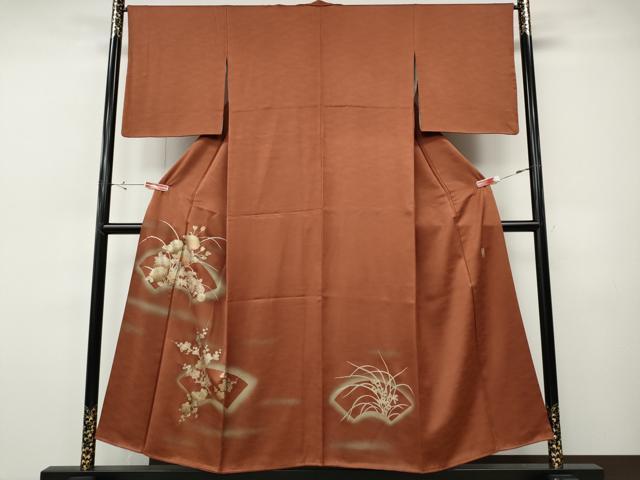平和屋着物●金彩友禅 卓越技能者・名工・和田光正 訪問着 地紙草花文 金彩 正絹 逸品 CABH9961ut