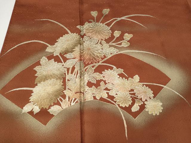 平和屋着物●金彩友禅 卓越技能者・名工・和田光正 訪問着 地紙草花文 金彩 正絹 逸品 CABH9961ut