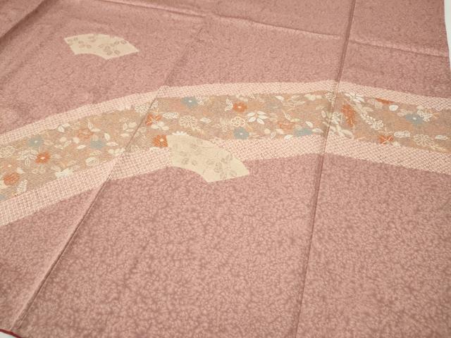 平和屋着物●訪問着 刺繍 地紙花文 金彩 正絹 逸品 CABH9972ut