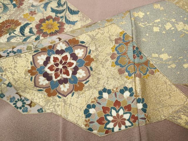 平和屋着物●訪問着 作家物 切嵌正倉院花文 金彩 正絹 逸品 CABH9979ut