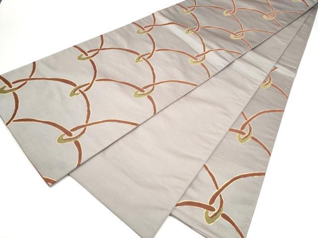 平和屋着物●六通柄袋帯 作家物 王朝色襲 金糸 正絹 逸品 CABI0057hy