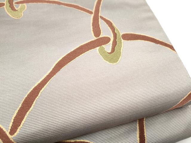 平和屋着物●六通柄袋帯 作家物 王朝色襲 金糸 正絹 逸品 CABI0057hy