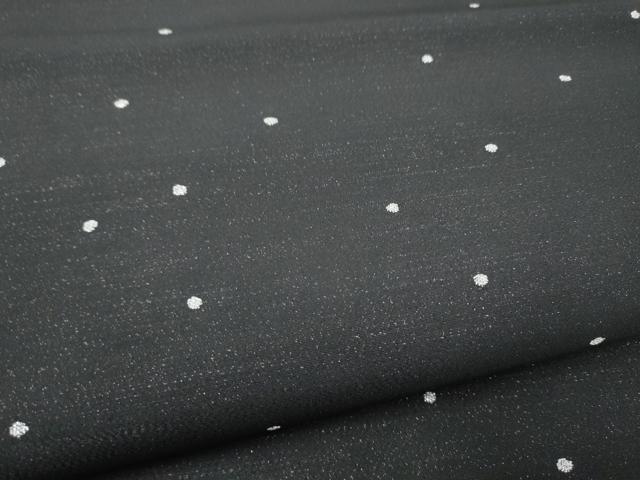 平和屋着物●全通柄袋帯 丸文 黒地 金通し地 正絹 逸品 CABI0061hy