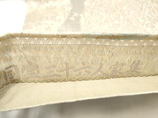 平和屋着物●全通柄袋帯 三重織 国宝三十六人家集 正絹 逸品 CABI0082hy