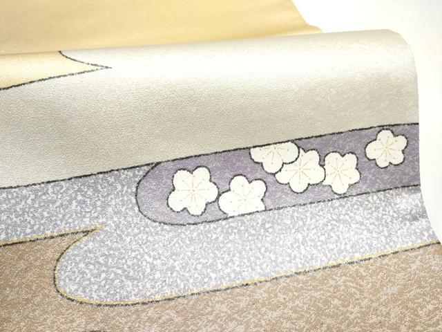 平和屋着物●染色の魔術師 染乃座・大久保玄才 そめのざ玄才 太鼓柄袋帯 エ霞梅文 金彩 正絹 逸品 CABI0087hy