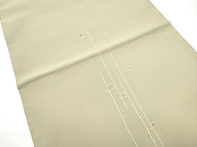 平和屋着物●六通柄袋帯 幾何学文様 正絹 逸品 CABI0131hy