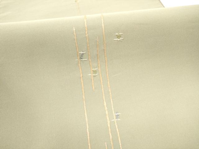 平和屋着物●六通柄袋帯 幾何学文様 正絹 逸品 CABI0131hy